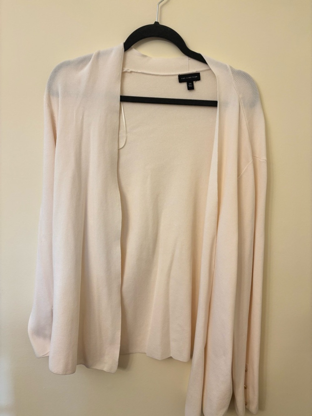 The Limited Soft Cream Open-Front Cardigan